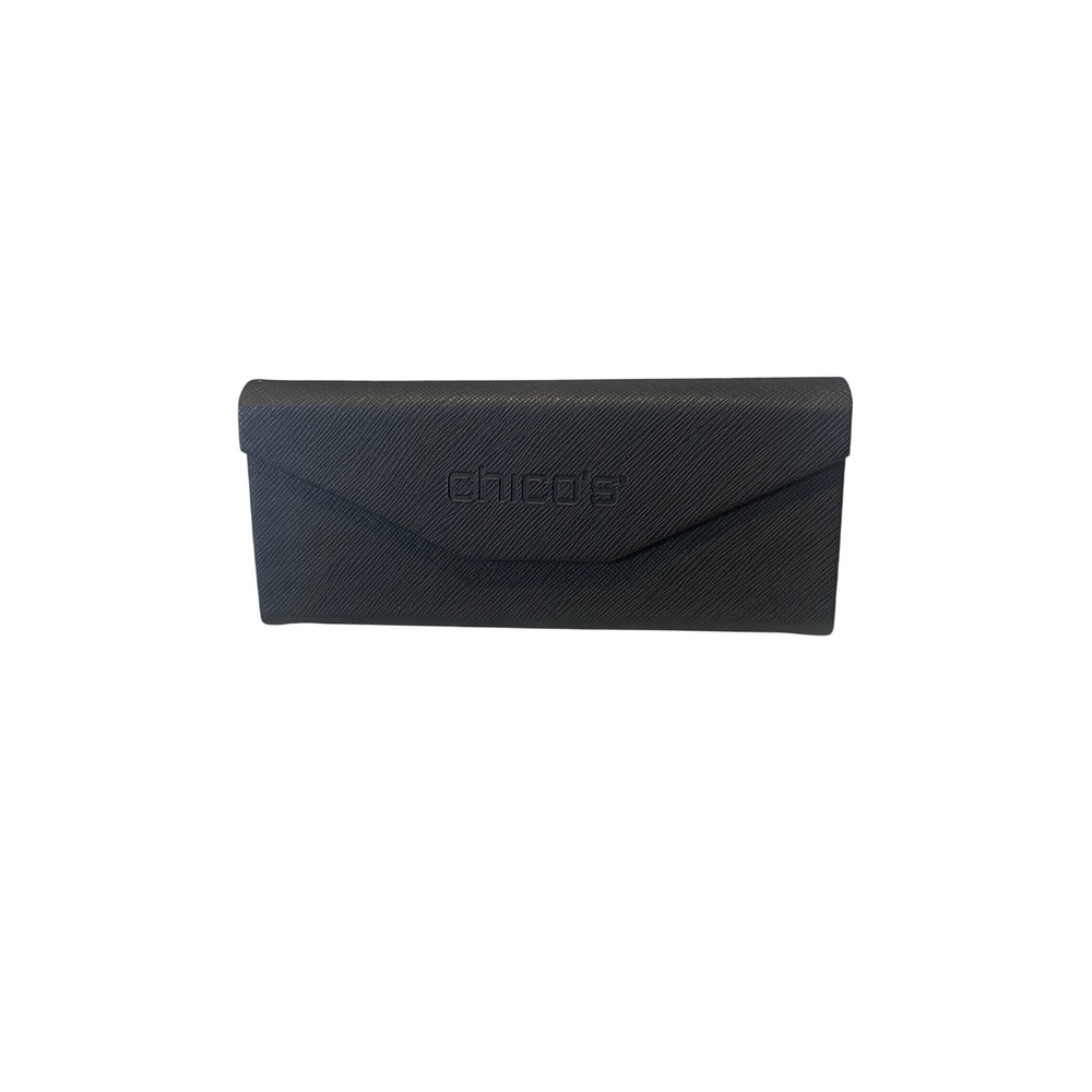 Black TexturedCollapsible Triangle Eyewear Case by Chicos